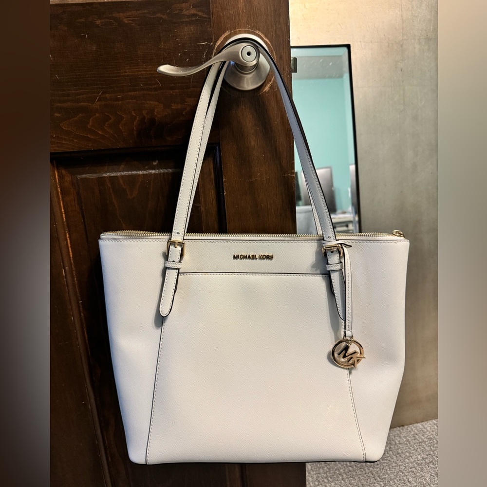 Michael Kors Tote - Pearl White Leather
